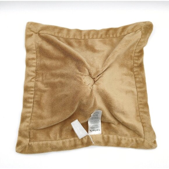 Carter's Plush Fox Lovey Security Baby Blanket Orange Brown Tan White Leaves - Picture 6 of 6